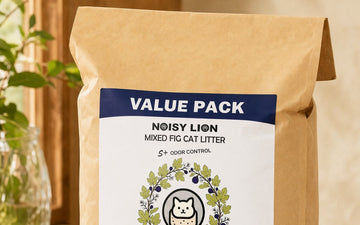 Noisy Lion Fig cat litter value pack — tofu, cassava, pea husk and walnut litter alternatives compared