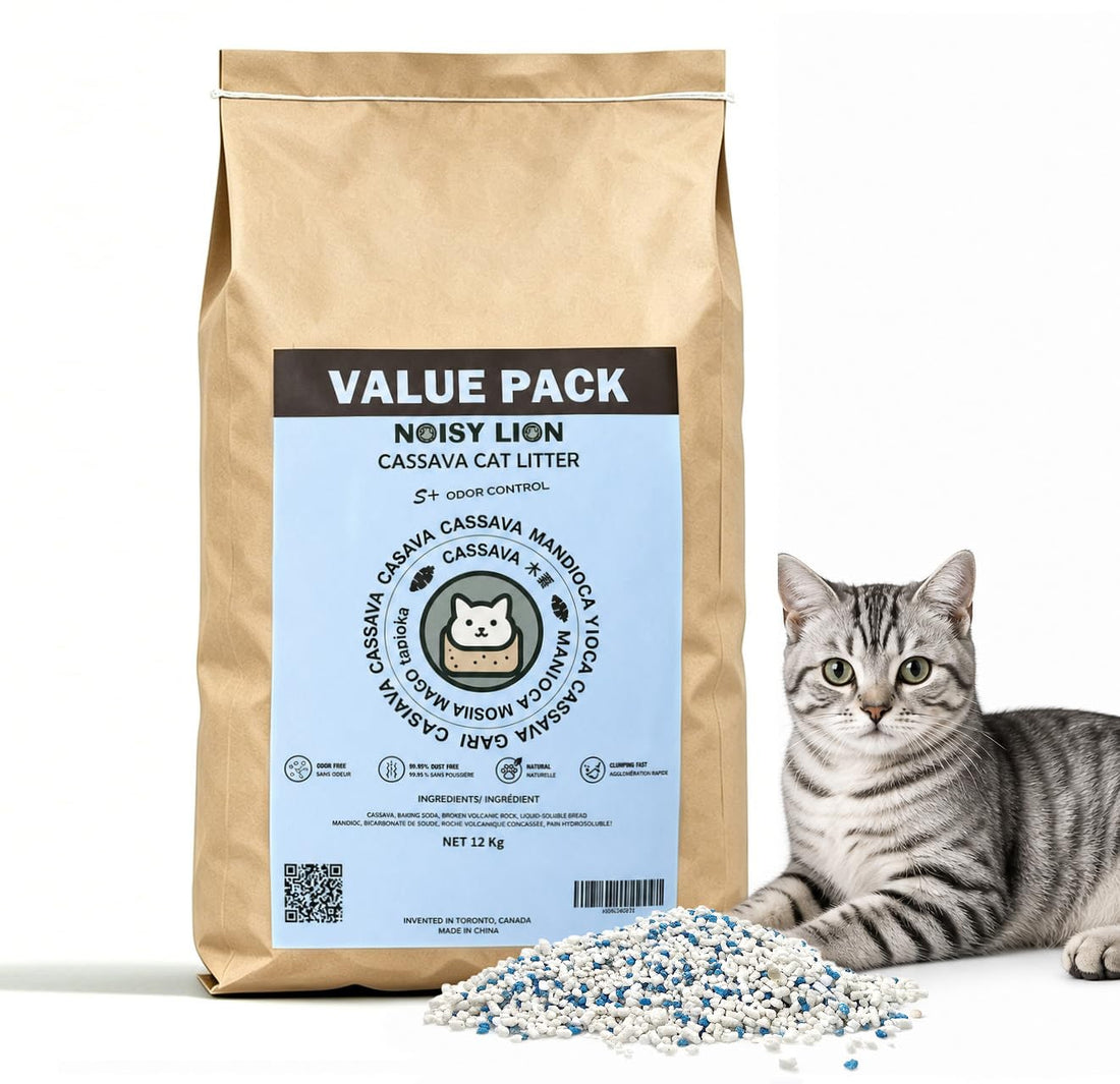Noisy Lion Cassava cat litter 12 kg bulk bag, unscented