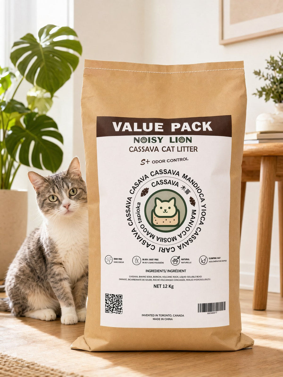 Noisy Lion cassava cat litter 12 kg bag